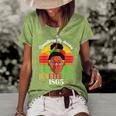 Remembering My Ancestors Juneteenth 1865 Independence Day Women's Short Sleeve Loose T-shirt Green