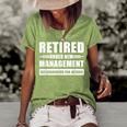Retired Under New Management See Grandkids For Details V3 Women's Short Sleeve Loose T-shirt Green