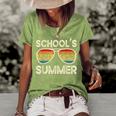 Retro Last Day Of School Schools Out For Summer Teacher Women's Short Sleeve Loose T-shirt Green