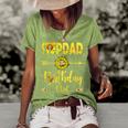 Stepdad Of The Birthday Girl Dad Sunflower Gifts Women's Short Sleeve Loose T-shirt Green