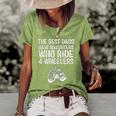 The Best Dads Have Daughters Who Ride 4 Wheelers Fathers Day Women's Short Sleeve Loose T-shirt Green