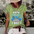Video Game Birthday Party Papa Of The Birthday Boy Matching Women's Short Sleeve Loose T-shirt Green