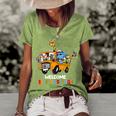 Welcome Back To School Zoo Animal Bus 477 Shirt Women's Short Sleeve Loose T-shirt Green