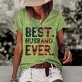 Womens 4Th Of July Fathers Day Usa Dad Gift - Best Husband Ever Women's Short Sleeve Loose T-shirt Green