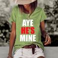 Womens Aye Hes Mine Matching Couple S - Cool Outfits Women's Short Sleeve Loose T-shirt Green