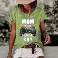 Womens Mom Of The Birthday Boy Matching Video Gamer Birthday Party V3 Women's Short Sleeve Loose T-shirt Green