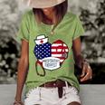 Womens Respiratory Therapist Love America 4Th Of July For Nurse Dad Women's Short Sleeve Loose T-shirt Green