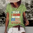 Yeah I Drink Like A Girl Try To Keep Up July 4Th Gift Women's Short Sleeve Loose T-shirt Green