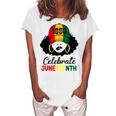 Celebrate Junenth 1865 Black Girl Magic Melanin Women Women's Loosen T-Shirt White
