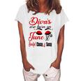 Womens Divas Are Born On June 30Th Cancer Girl Astrology June Queen V Neck Women's Loosen T-Shirt White