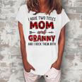 Granny Grandma I Have Two Titles Mom And Granny Women's Loosen T-shirt White