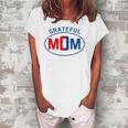 Grateful Mom Worlds Greatest Mom Women's Loosen T-Shirt White