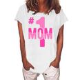 Hashtag Number One Mom Idea Mama Women Women's Loosen T-Shirt White