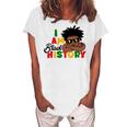 I Am Black History For Kids Boys Black History Month Women's Loosen Crew Neck Short Sleeve T-Shirt White