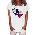 Jesus Pray For Uvalde Texas Protect Texas Not Gun Christian Cross Women's Loosen T-Shirt White