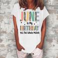 June Is My Birthday Yes The Whole Month Leopard June Bday Women's Loosen T-shirt White
