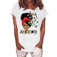 Junenth Is My Independence Day Black Queen And Butterfly Women's Loosen T-Shirt White