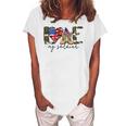 I Love My Soldier Military Military Army Wife Women's Loosen T-Shirt White