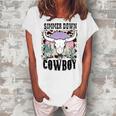 Simmer Down Cowboy Western Style Gift Women's Loosen Crew Neck Short Sleeve T-Shirt White