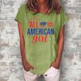 All American Girl 4Th Of July Girls Kids Sunglasses Family Women's Loosen T-Shirt Grey