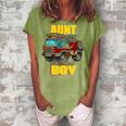Aunt Of The Birthday Boy Matching Family Fireman Firetruck Women's Loosen T-Shirt Grey