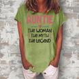 Auntie Auntie The Woman The Myth The Legend Women's Loosen T-shirt Grey