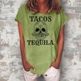 Cinco De Mayo Tacos & Tequila Sugar Skull Women's Loosen T-Shirt Grey