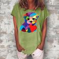 Cute Dog Rescue For Women Men Teens Rainbow Puppy Heart Women's Loosen T-Shirt Grey
