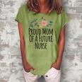 Womens From Daughter To Mom Proud Mom Of A Future Nurse Women's Loosen T-Shirt Grey