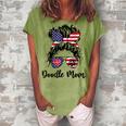 Doodle Mom Happy 4Th Of July American Flag Day Women's Loosen T-shirt Grey