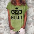 God Is The Greatest Of All Time GOAT Inspirational Women's Loosen T-Shirt Grey