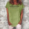 Homophobia Feminist Women Men Lgbtq Gay Ally Women's Loosen T-Shirt Grey