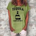 Tequila Made Me Do It Cute Women's Loosen T-Shirt Grey