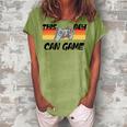 This Boy Can Game Funny Retro Gamer Gaming Controller Women's Loosen Crew Neck Short Sleeve T-Shirt Grey
