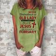 Never Underestimate An Old Lady Who Is Covered By February Women's Loosen T-Shirt Grey