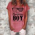 All American Boy 4Th Of July Boys Kids Sunglasses Family Women's Loosen Crew Neck Short Sleeve T-Shirt Watermelon