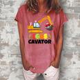 Excavator Shirts For Toddler Boys Girls Easter Eggs Cavator Women's Loosen Crew Neck Short Sleeve T-Shirt Watermelon