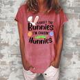 Forget The Bunnies Im Chasing Hunnies Funny Boys Easter Gift Women's Loosen Crew Neck Short Sleeve T-Shirt Watermelon