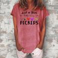 Just A Girl Who Loves Peckers 863 Shirt Women's Loosen Crew Neck Short Sleeve T-Shirt Watermelon