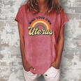 Mind Your Own Uterus Rainbow My Uterus My Choice Women's Loosen T-Shirt Watermelon