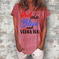 Red White Blue And Vodka Too Wine Drinking 4Th Of July Women's Loosen T-shirt Watermelon