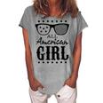 All American Girl 4Th Of July Family Matching Sunglasses Women's Loosen Crew Neck Short Sleeve T-Shirt Green