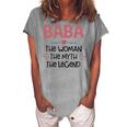 Baba Grandma Baba The Woman The Myth The Legend Women's Loosen T-shirt Green