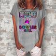 Brother Of The Bowler Girl Matching Family Bowling Birthday Women's Loosen T-Shirt Green