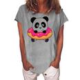 Cute Panda Bear Pandas Donut Sprinkles Women's Loosen T-Shirt Green