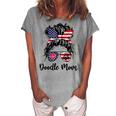 Doodle Mom Happy 4Th Of July American Flag Day Women's Loosen T-shirt Green