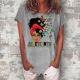 Junenth Is My Independence Day Black Queen And Butterfly Women's Loosen T-Shirt Green