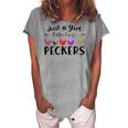 Just A Girl Who Loves Peckers 863 Shirt Women's Loosen Crew Neck Short Sleeve T-Shirt Green