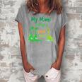 Kids My Mimi And Papa Love Me Dinosaur Grandson Women's Loosen T-Shirt Green