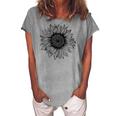 Be Kind Sunflower Minimalistic Flower Plant Artwork Women's Loosen T-Shirt Green